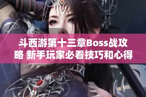 斗西游第十三章Boss战攻略 新手玩家必看技巧和心得分享