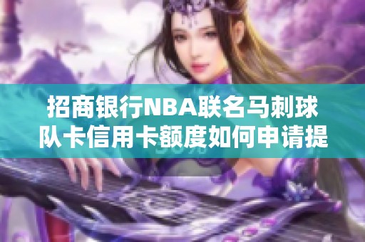 招商银行NBA联名马刺球队卡信用卡额度如何申请提升