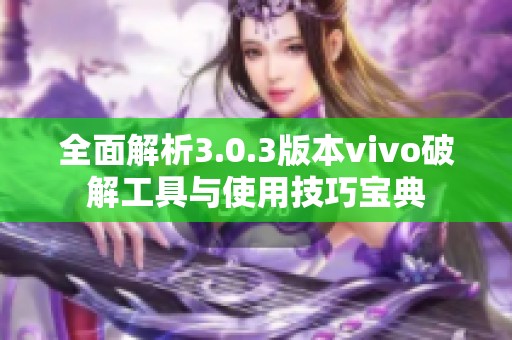 全面解析3.0.3版本vivo破解工具与使用技巧宝典