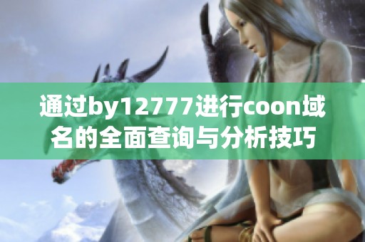 通过by12777进行coon域名的全面查询与分析技巧