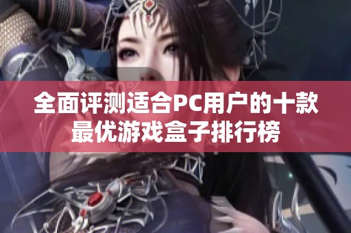 全面评测适合PC用户的十款最优游戏盒子排行榜