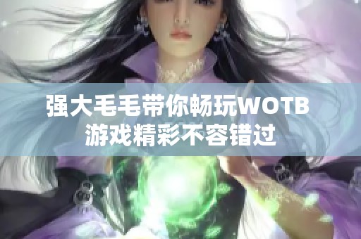 强大毛毛带你畅玩WOTB 游戏精彩不容错过