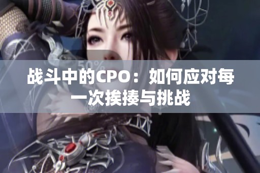 战斗中的CPO：如何应对每一次挨揍与挑战