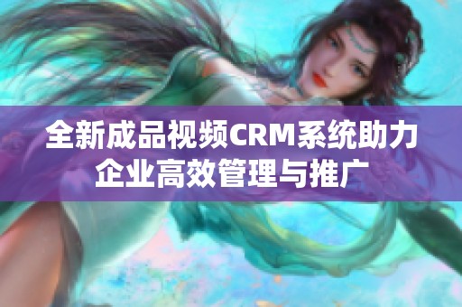 全新成品视频CRM系统助力企业高效管理与推广