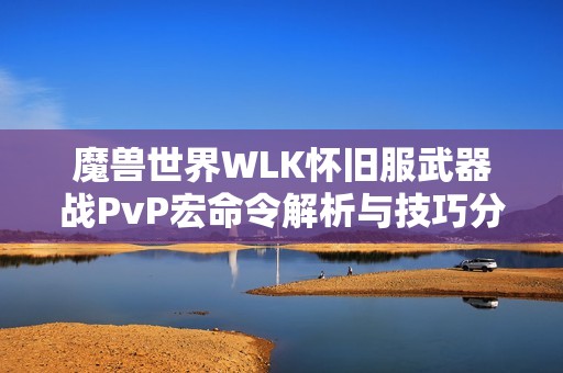 魔兽世界WLK怀旧服武器战PvP宏命令解析与技巧分享